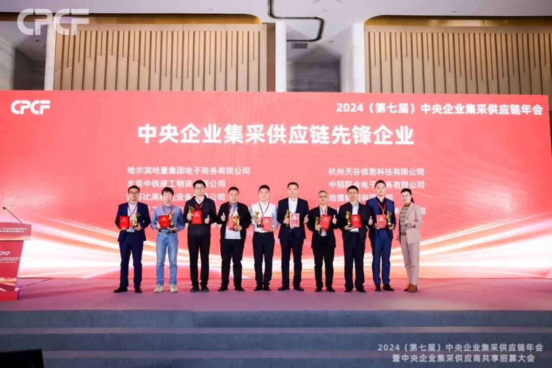 喜报！龙8-long8荣获2024年度（CPCF）中央企业集采供应链年会先锋企业荣誉称号